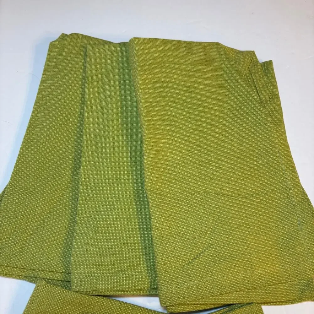Set 6 Pier 1 Cotton Green Square Napkins